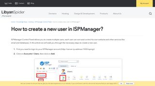 How to create a new user in ISP Manager? - Libyan Spider