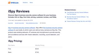 iSpy Reviews, Pricing, Key Info and FAQs - The SMB Guide