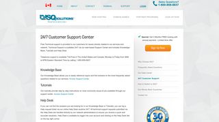 24/7 Customer Support | ISQ Solutions Web Hosting