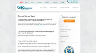 Domain Name Renewal | ISQ Solutions Web Hosting