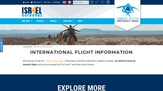 International Flight Information - Israel Outdoors