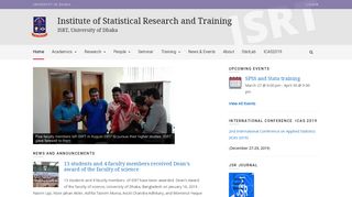 Institute of Statistical Research and Training – ISRT, University of Dhaka