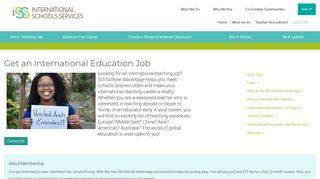 International Education Jobs - Find Teaching Vacancies | ISS