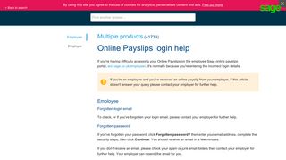 [41733] Online Payslips login help - Sage