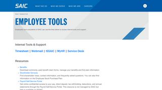 SAIC | Employee Tools