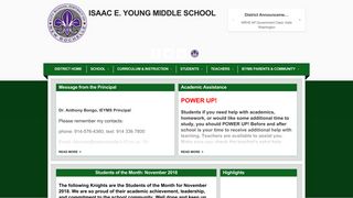 Home Page - ISAAC E. YOUNG MIDDLE SCHOOL