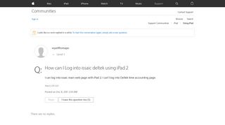 How can I Log into issaic deltek using iP… - Apple Community
