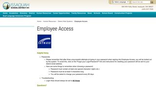 Employee Access - Issaquah School District