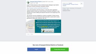 Login to Family Access or visit our... - Issaquah School District ...