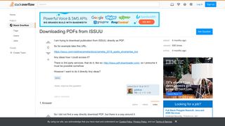 Downloading PDFs from ISSUU - Stack Overflow