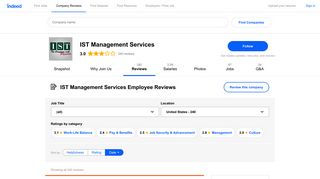 Working at IST Management Services: 239 Reviews | Indeed.com