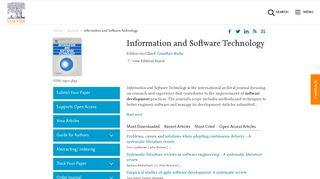 Information and Software Technology - Journal - Elsevier