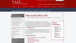 Microsoft Office 365 | Information Services and Technology