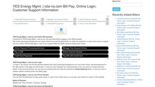 YES Energy Mgmt. | ista-na.com Bill Pay, Online Login, Customer ...