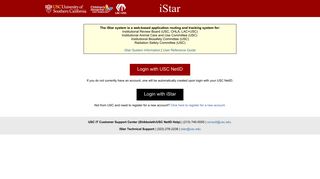 Login - iStar - University of Southern California