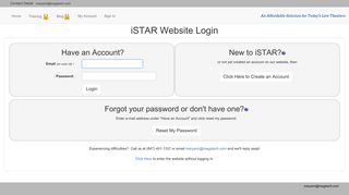 iSTAR Website Login - iSTAR Ticketing and Registration