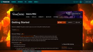 Getting Started | Istaria Wiki | FANDOM powered by Wikia