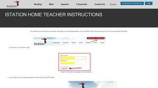 Istation - Istation Home Teacher Instructions