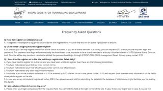 Frequently Asked Questions - ISTD
