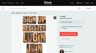 Login Register Join Sign Up Stock Photo & More Pictures of Antique ...