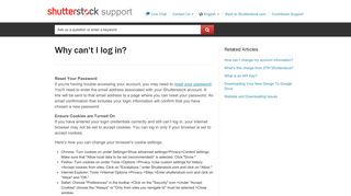Why can't I log in? - Shutterstock Support