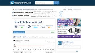 iStockphoto down? Current status and outage history - CurrentlyDown