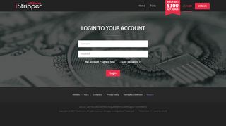 Login to your account | iStripper Affiliation Program