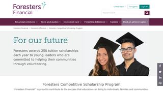 Foresters Competitive Scholarship Program | Foresters Financial