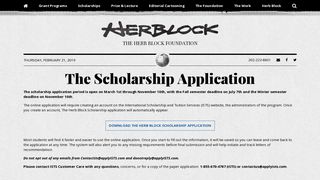 The Scholarship Application | The Herb Block Foundation