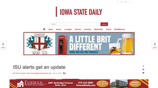 ISU alerts get an update | News | iowastatedaily.com