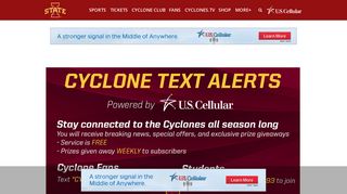 Text Alerts - Iowa State University Athletics