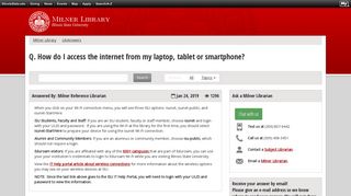 How do I access the internet from my laptop, tablet or smartphone ...