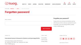 Forgotten password - Isuog