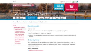 Supplier portal - Essex County Council