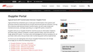 iSupplier Portal - Ingersoll Rand