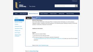 Ulster University Library - Library Databases