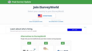 Join iSurveyWorld - Paid Survey Update