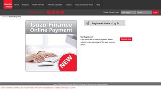 Online Payment - Isuzu Finance of America, Inc - Isuzu Finance of ...
