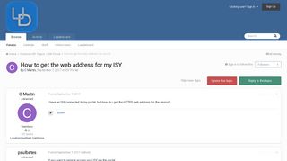 How to get the web address for my ISY - ISY Portal - Universal ...
