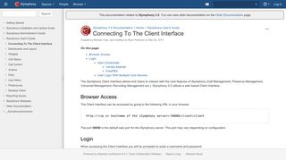 Connecting To The Client Interface - iSymphony 3.5 Documentation ...