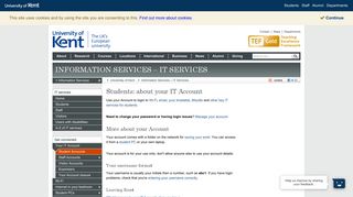 Students: about your IT Account - Information Services – IT Services ...
