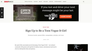 Sign Up to Be a Teen Vogue It Girl - Teen Vogue