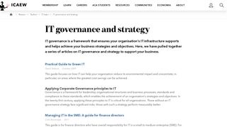 IT governance and strategy | ICAEW