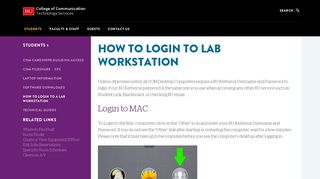 How to Login to Lab Workstation | Technology Services