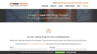 Contact it'seeze Web Design Warwick – Website Design Warwickshire