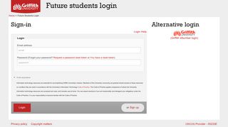 Future students login - Griffith University