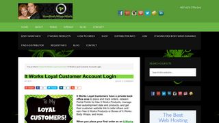 It Works Loyal Customer Account Login - How Body Wraps Work
