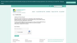 Newsletter Signup - Community Works