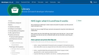 Health Developer Network NHS login: what it is and how it works ...