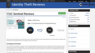 ITAC Sentinel Reviews 2019 | Best Identity Theft Protection